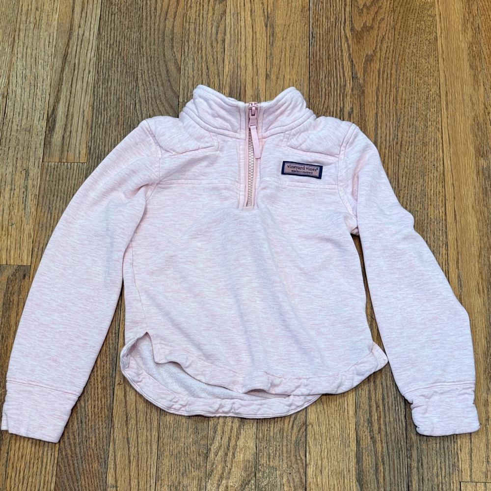 Vineyard Vines Dream Cloth Shep Shirt - Light Pink Kids Quarter-Zip Sweatshirt